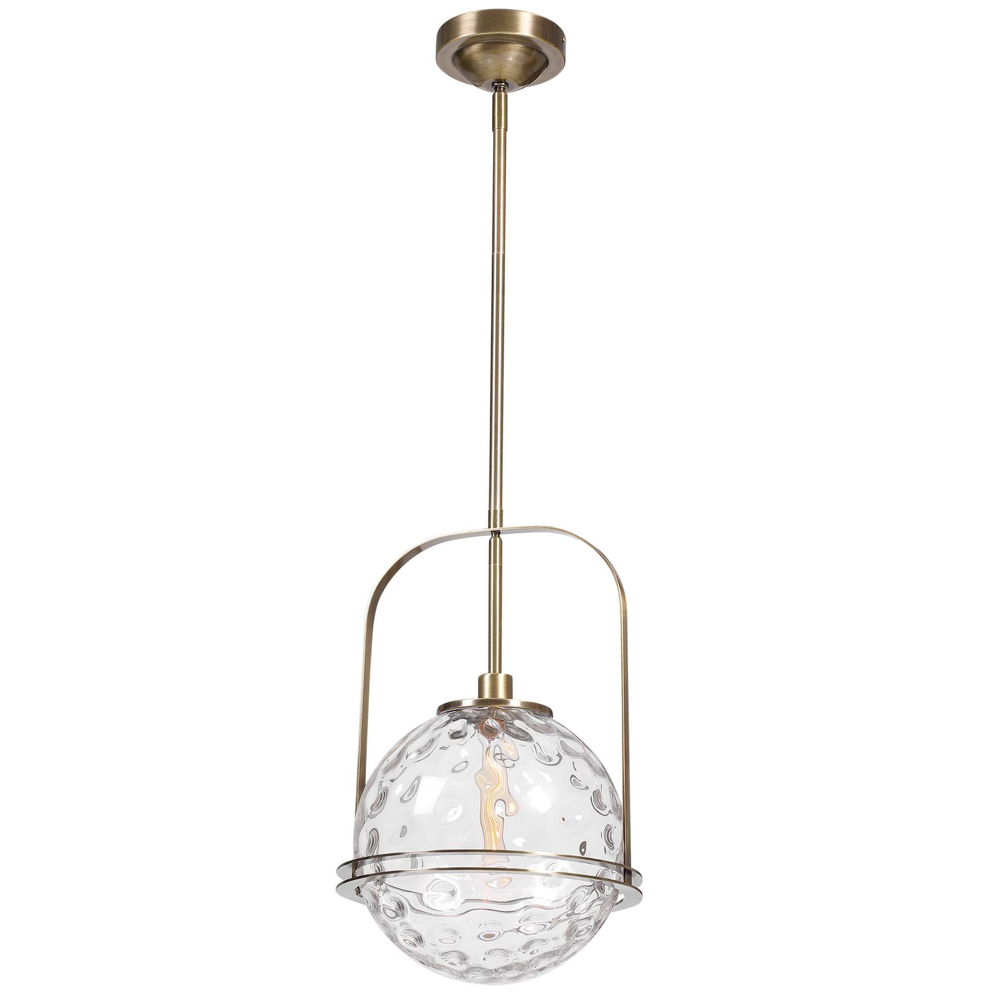 Uttermost Mimas Antique Brass Pendant Light thumbnail 5