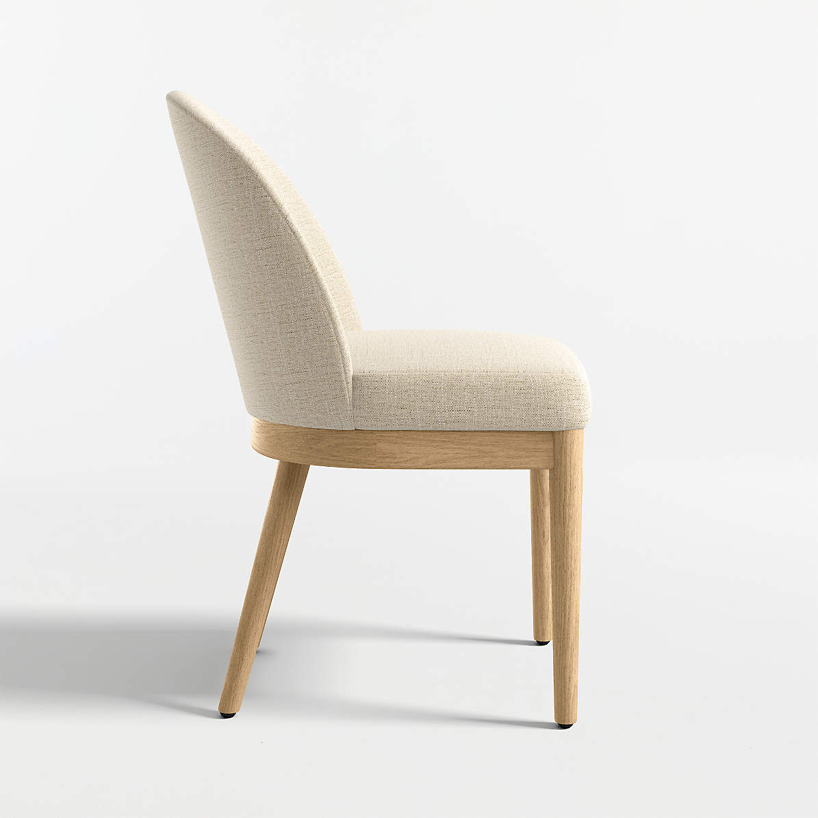 Ana Ivory Natural Wood Dining Chair thumbnail 3