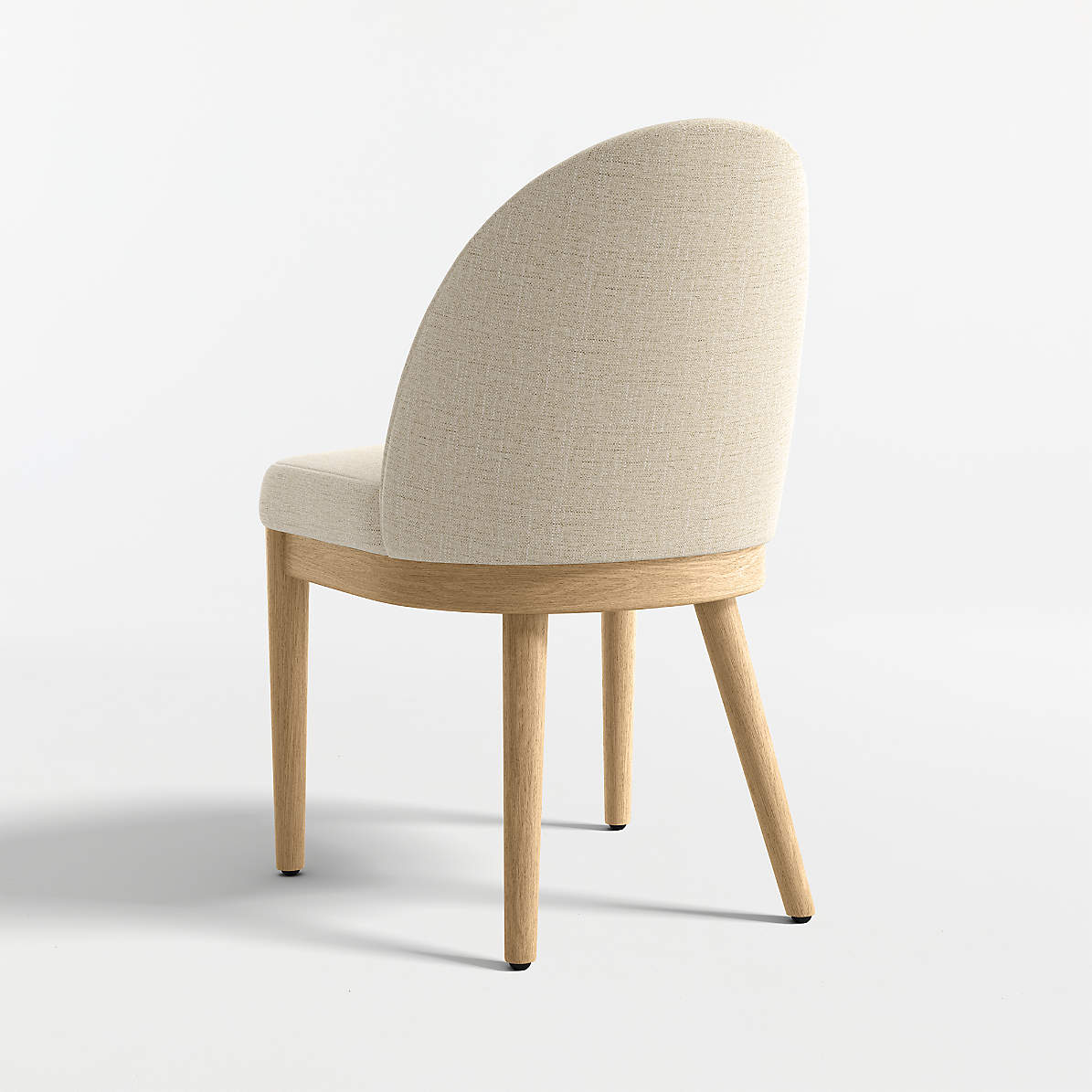 Ana Ivory Natural Wood Dining Chair thumbnail 4