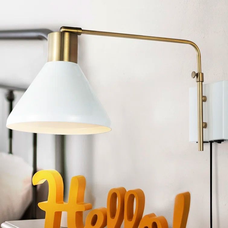 Jahmell Iron Plug-in Armed Sconce thumbnail 2