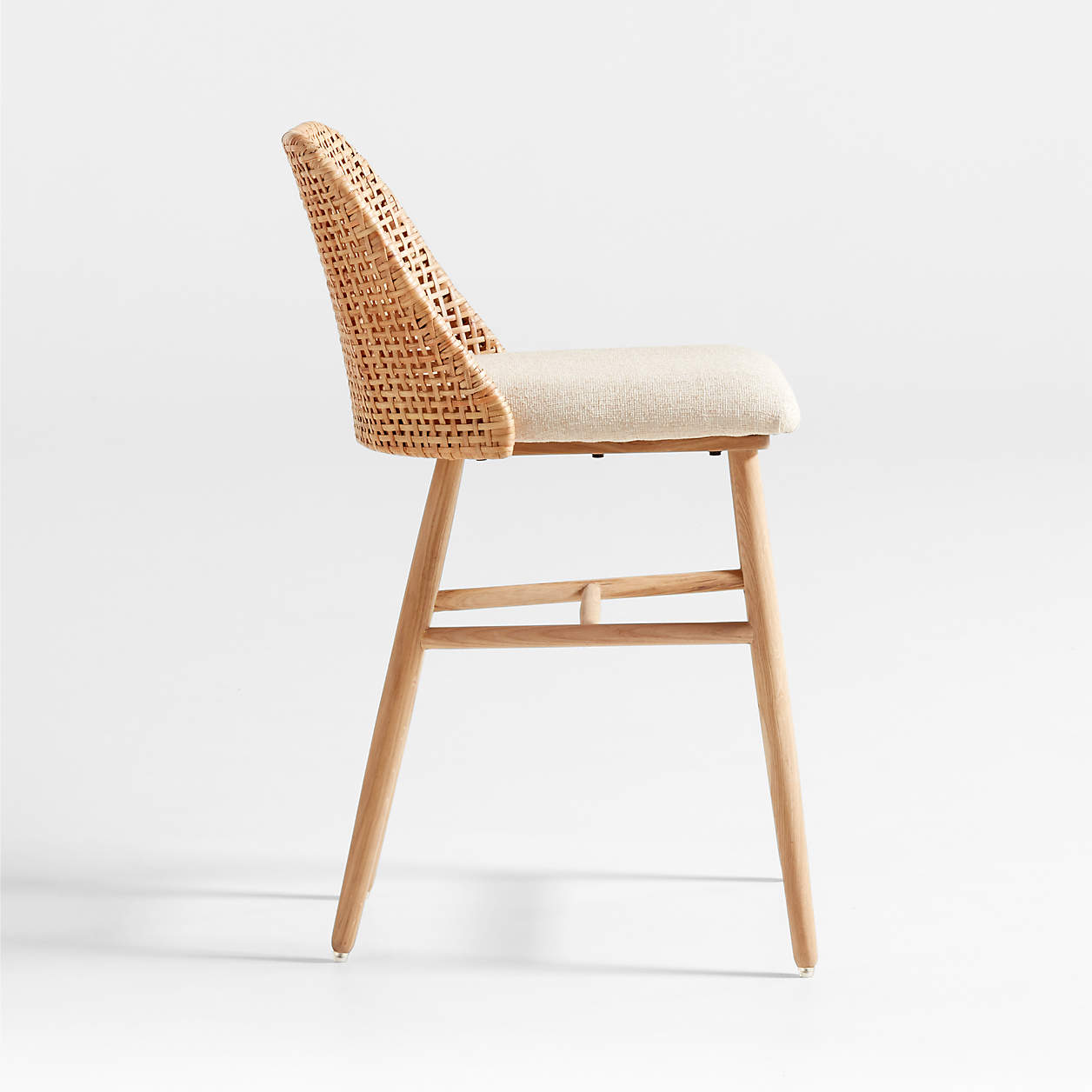 Astric Upholstered Rattan Counter Stool thumbnail 3