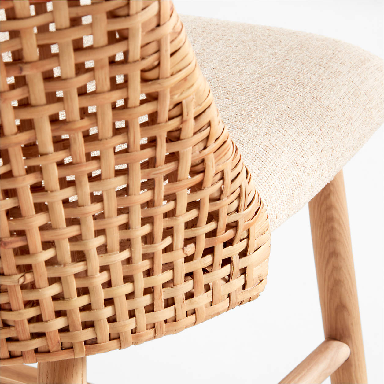 Astric Upholstered Rattan Counter Stool thumbnail 5