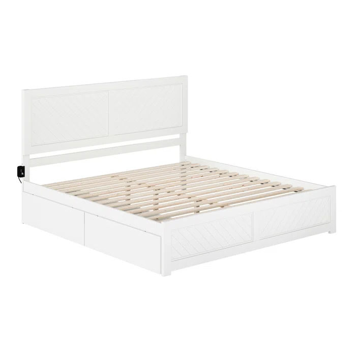 Jeinny Solid Wood Platform Bed King thumbnail 2