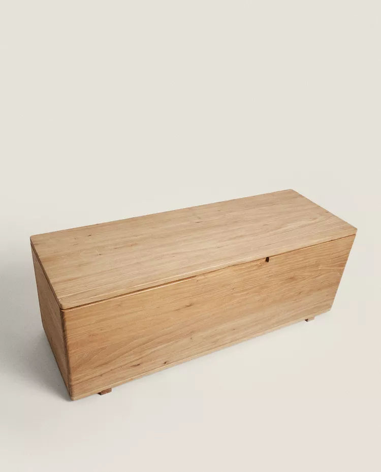 ELM WOOD BENCH WITH STORAGE thumbnail 3