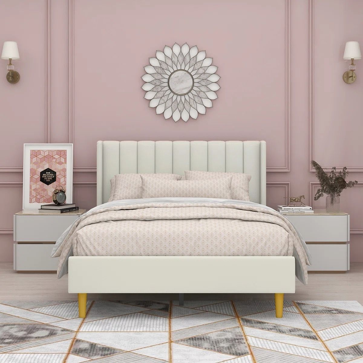 Eriksay Low Profile Upholstered Platform Bed thumbnail 2