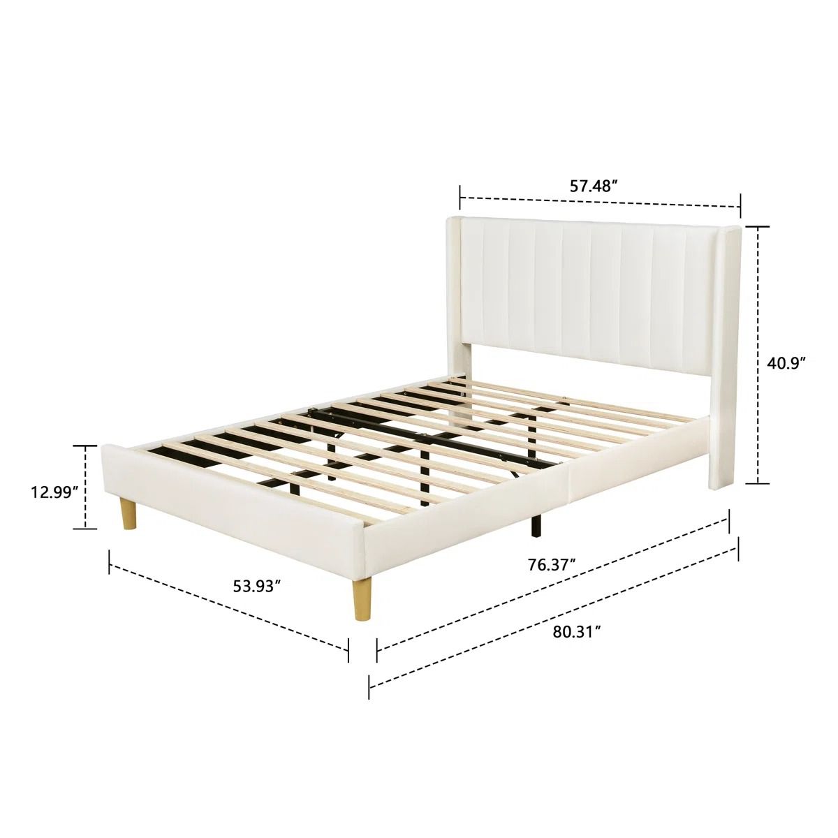 Eriksay Low Profile Upholstered Platform Bed thumbnail 3
