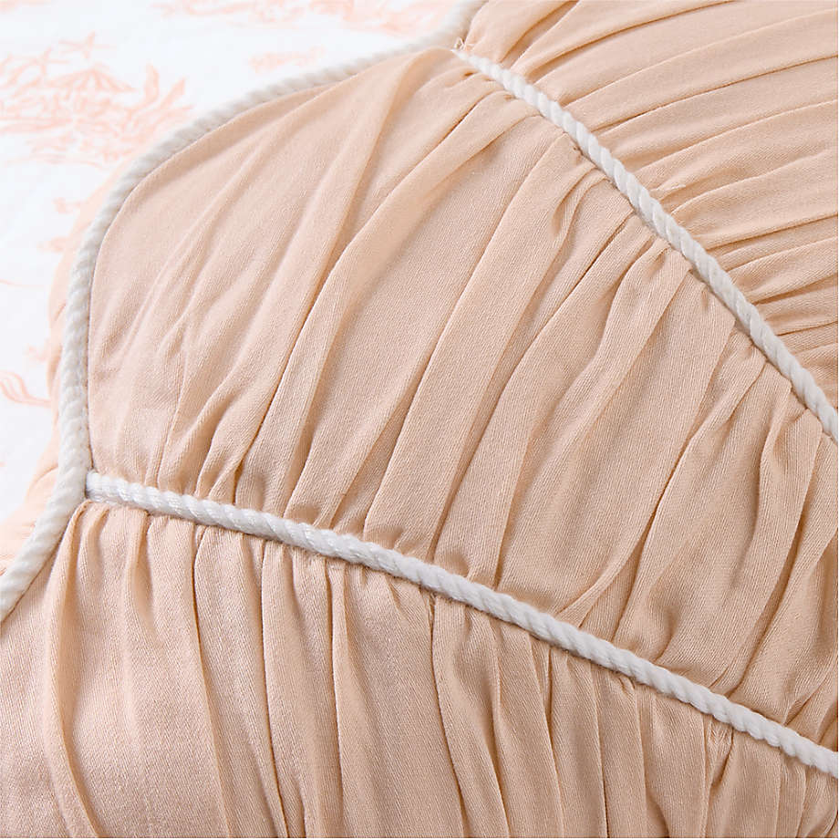 Bea Pink Ruched Shell Pillow thumbnail 3