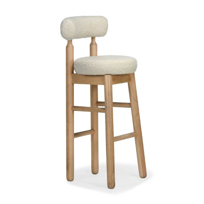Centro Upholstered Oak Bar Stool