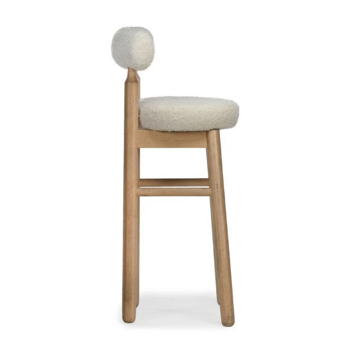 Centro Upholstered Oak Bar Stool thumbnail 3
