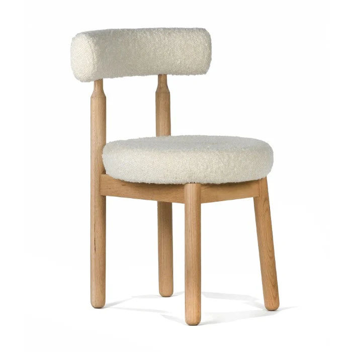 Geometric Bloom Oak Stool