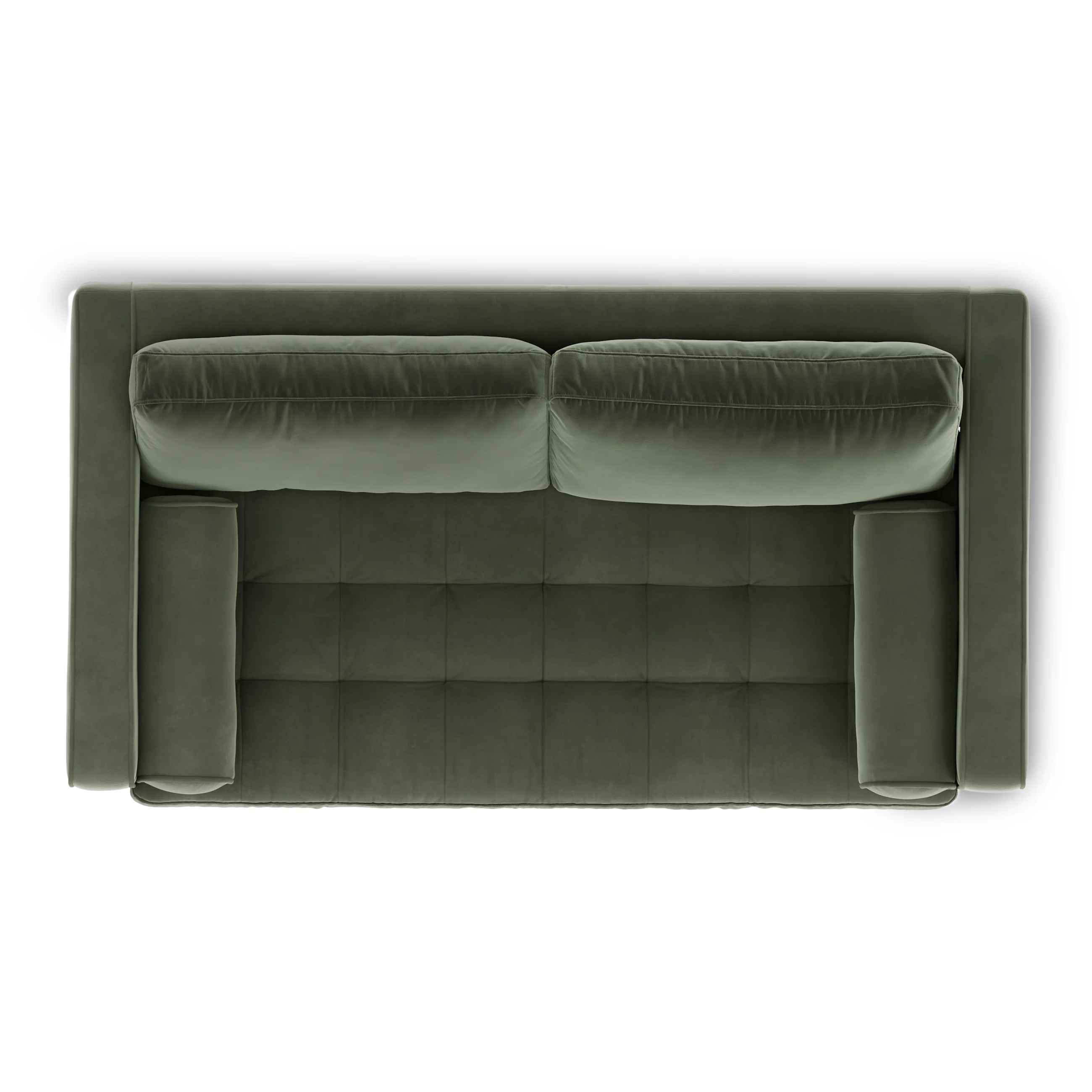 Sven Tufted Velvet Loveseat Plush Pacific Green thumbnail 6