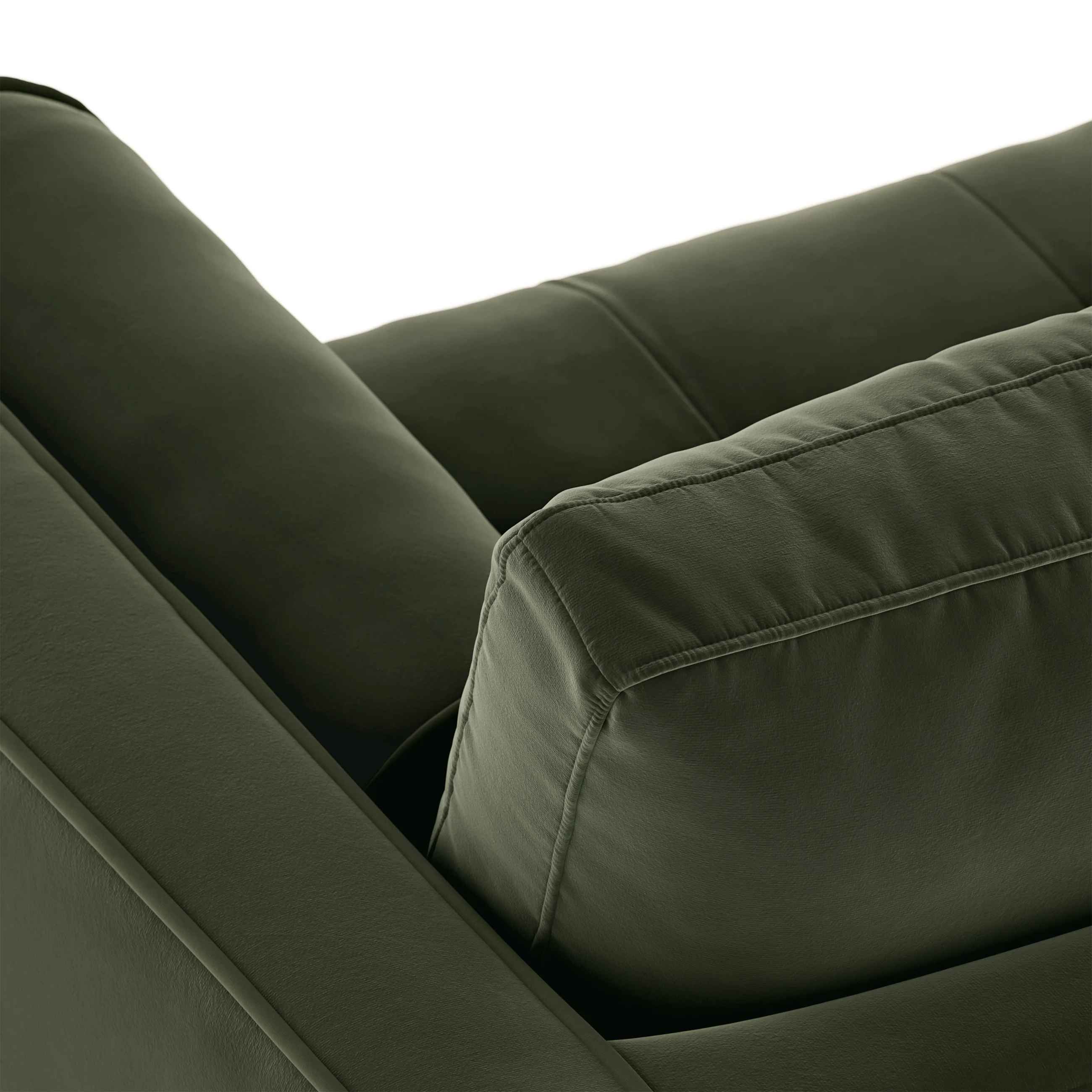 Sven Tufted Velvet Loveseat Plush Pacific Green thumbnail 9