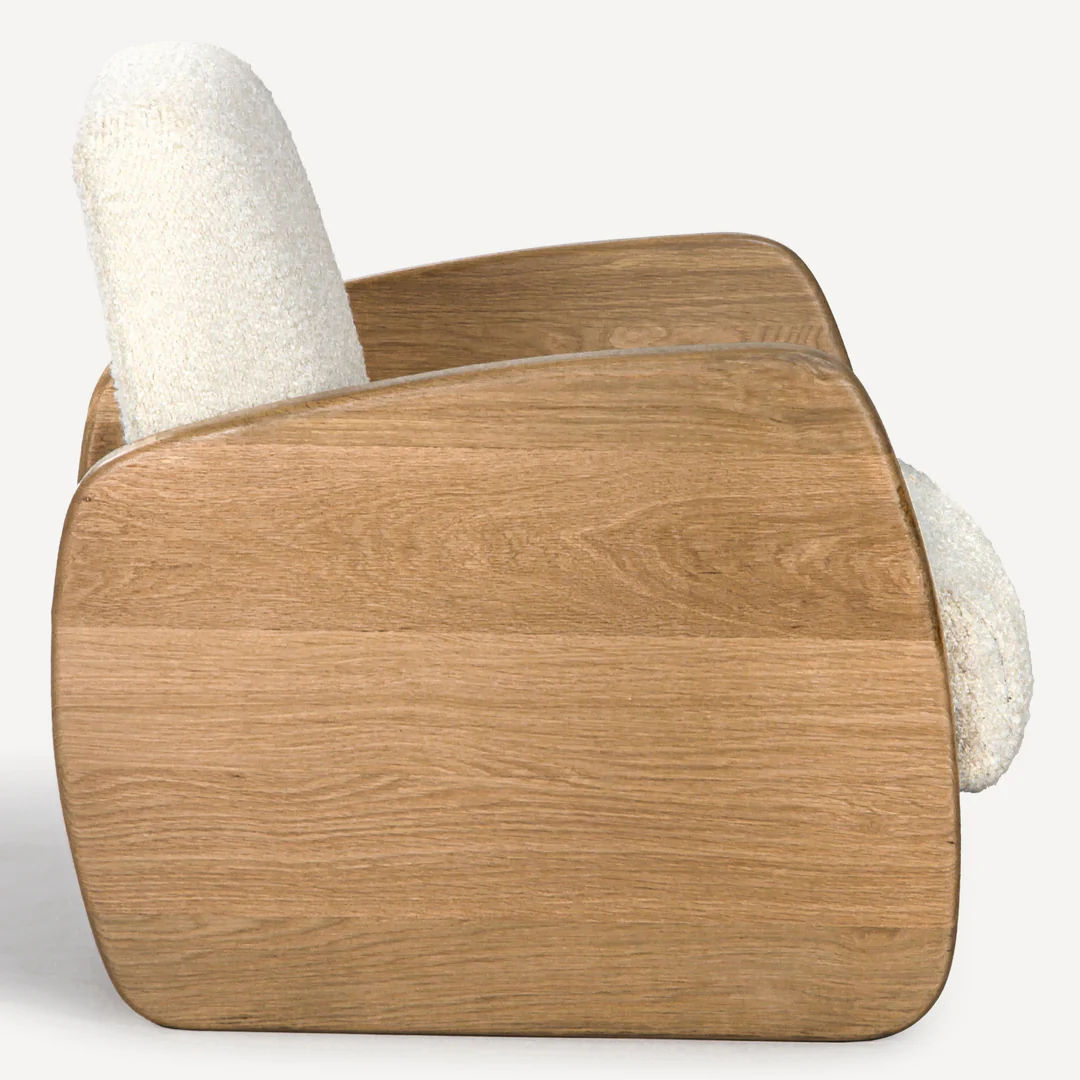 Nature Inspired Modern Boucle Lounger thumbnail 2