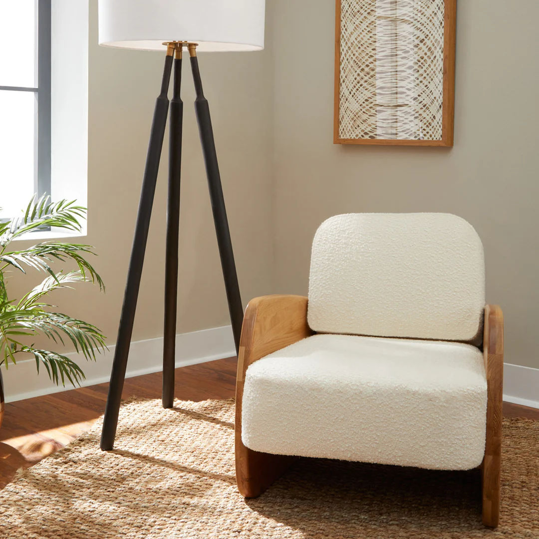 Nature Inspired Modern Boucle Lounger thumbnail 3