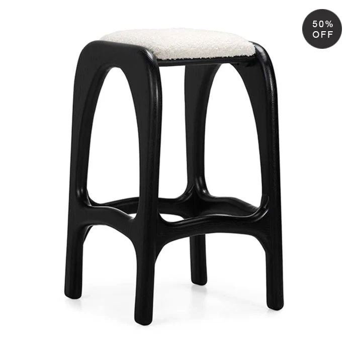 Archi Curve Charcoal Bar Stool