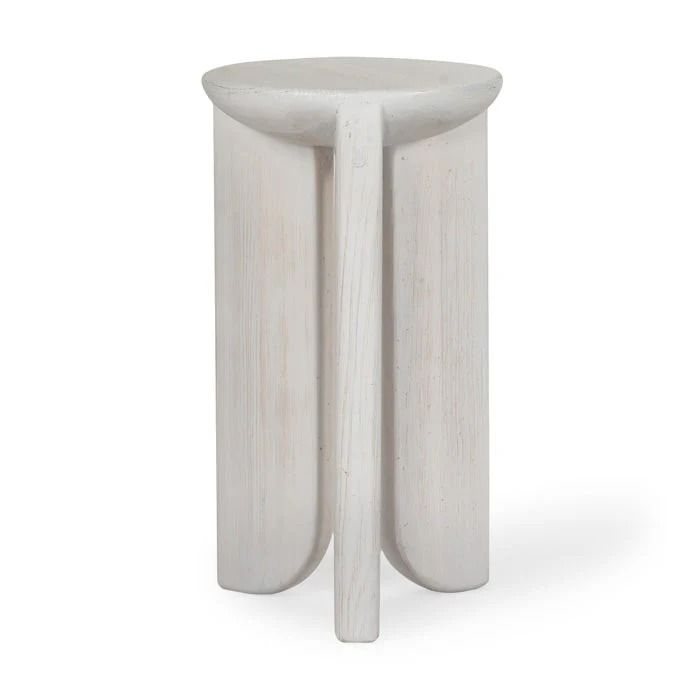 Streamlined Whitewash Oak Side Table