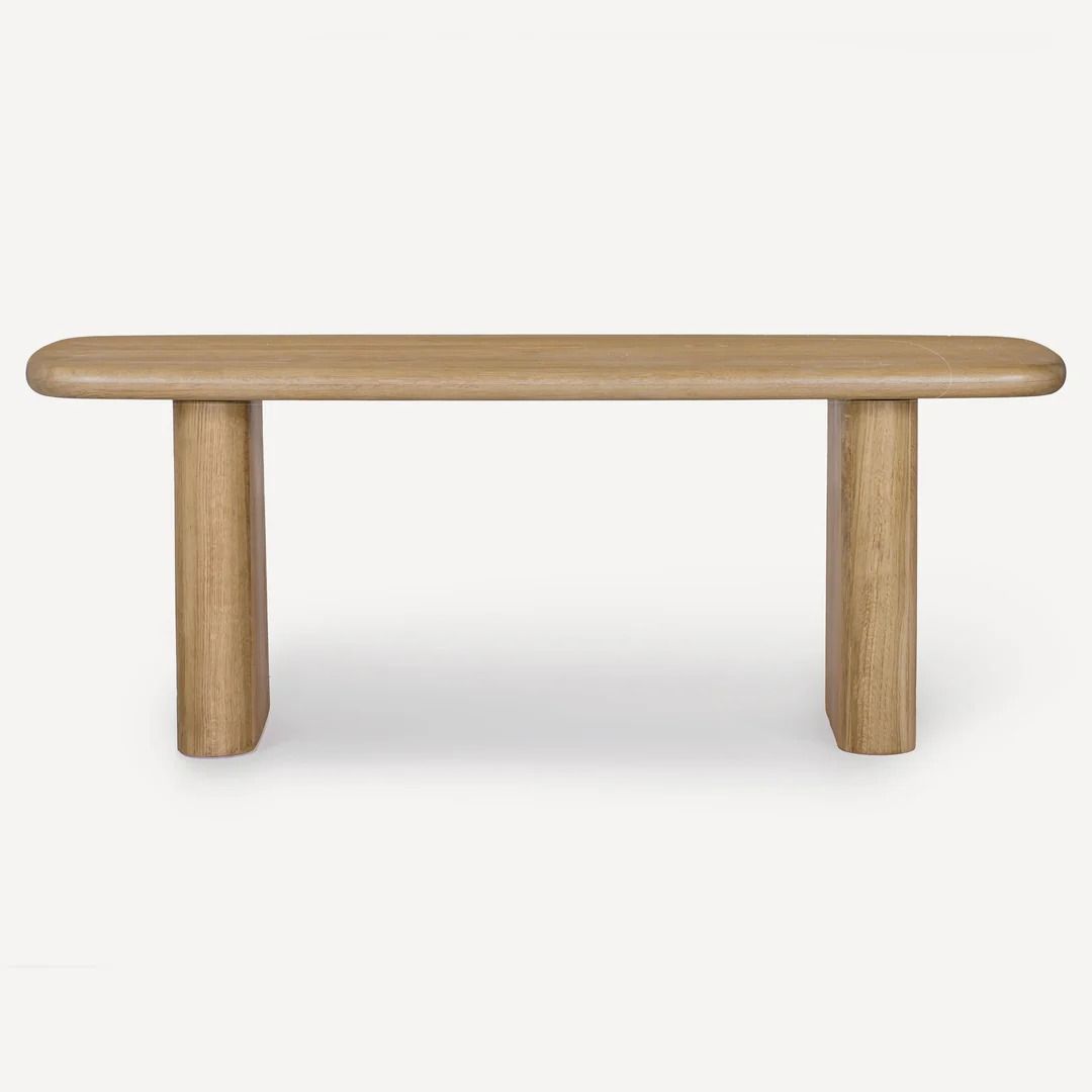 Nature Inspired Solid White Oak Contour Bench thumbnail 3