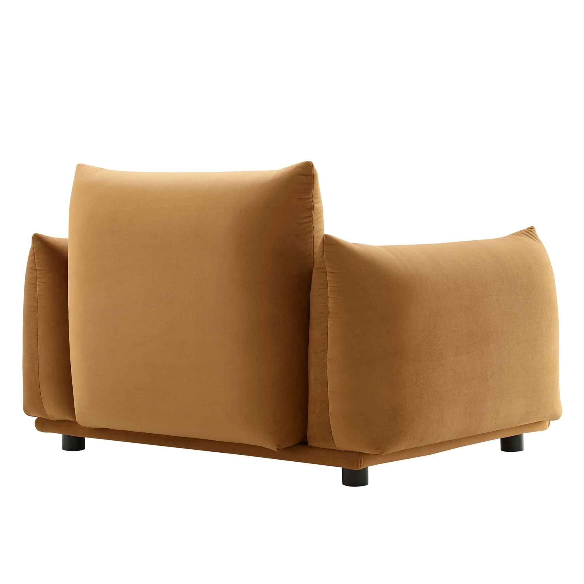 Corie Performance Velvet Armchair in Cognac thumbnail 5