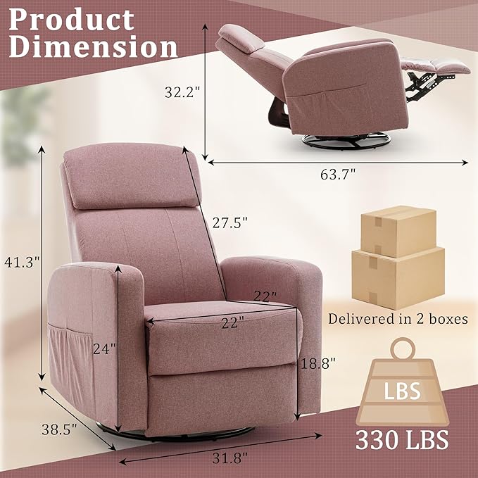 Power Swivel Recliner Chair thumbnail 2