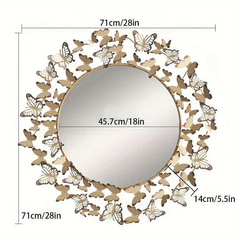 Golden Butterfly Makeup Mirror thumbnail 3