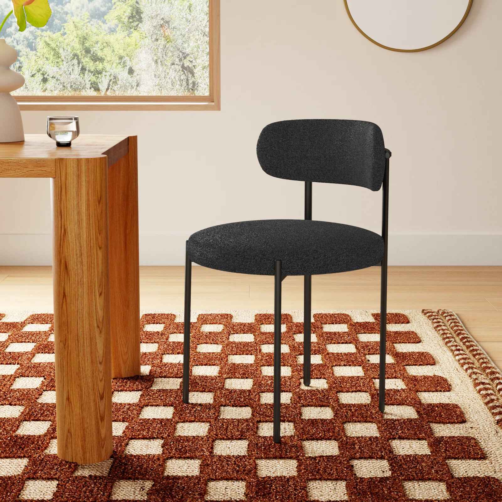 Sherwood Solid Back Boucle Side Chair (Set of 2) thumbnail 2