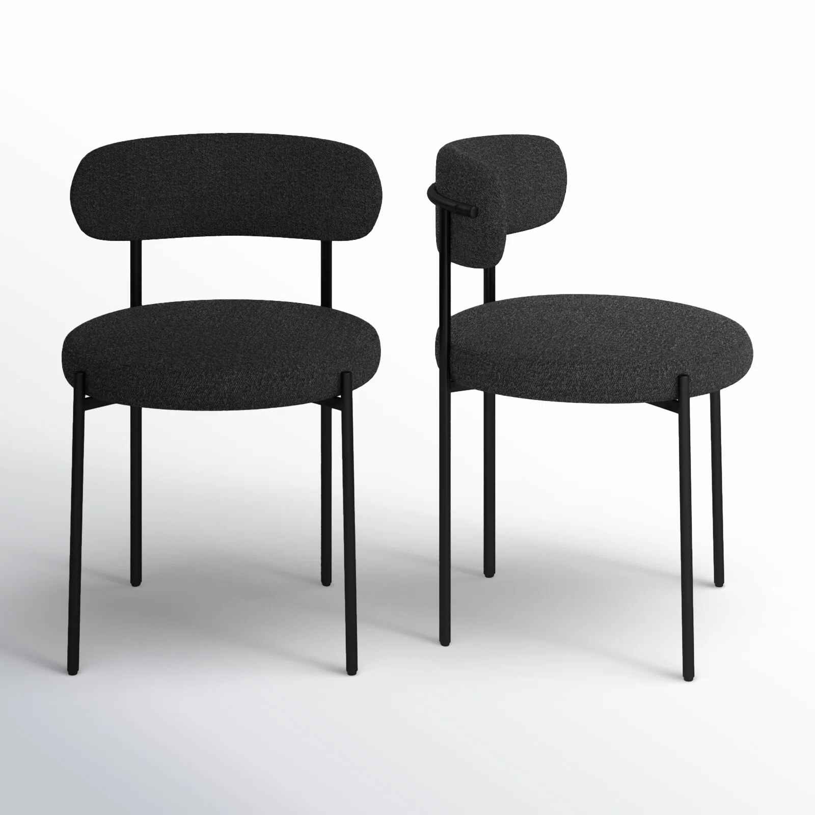 Sherwood Solid Back Boucle Side Chair (Set of 2) thumbnail 8