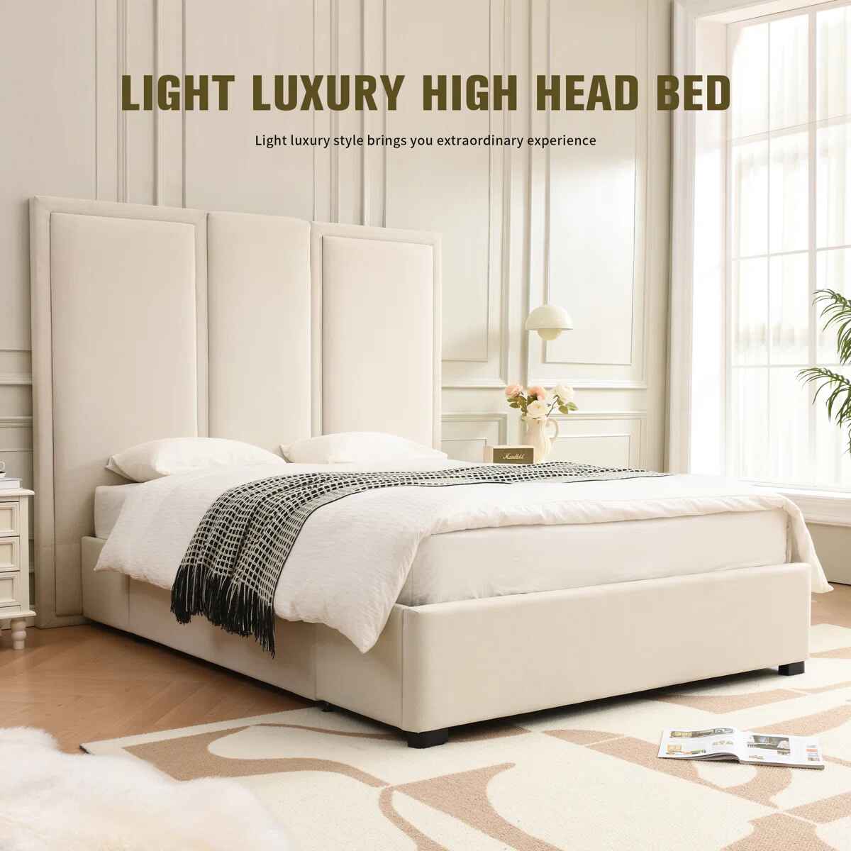 Morghen Upholstered Platform Bed-King thumbnail 5
