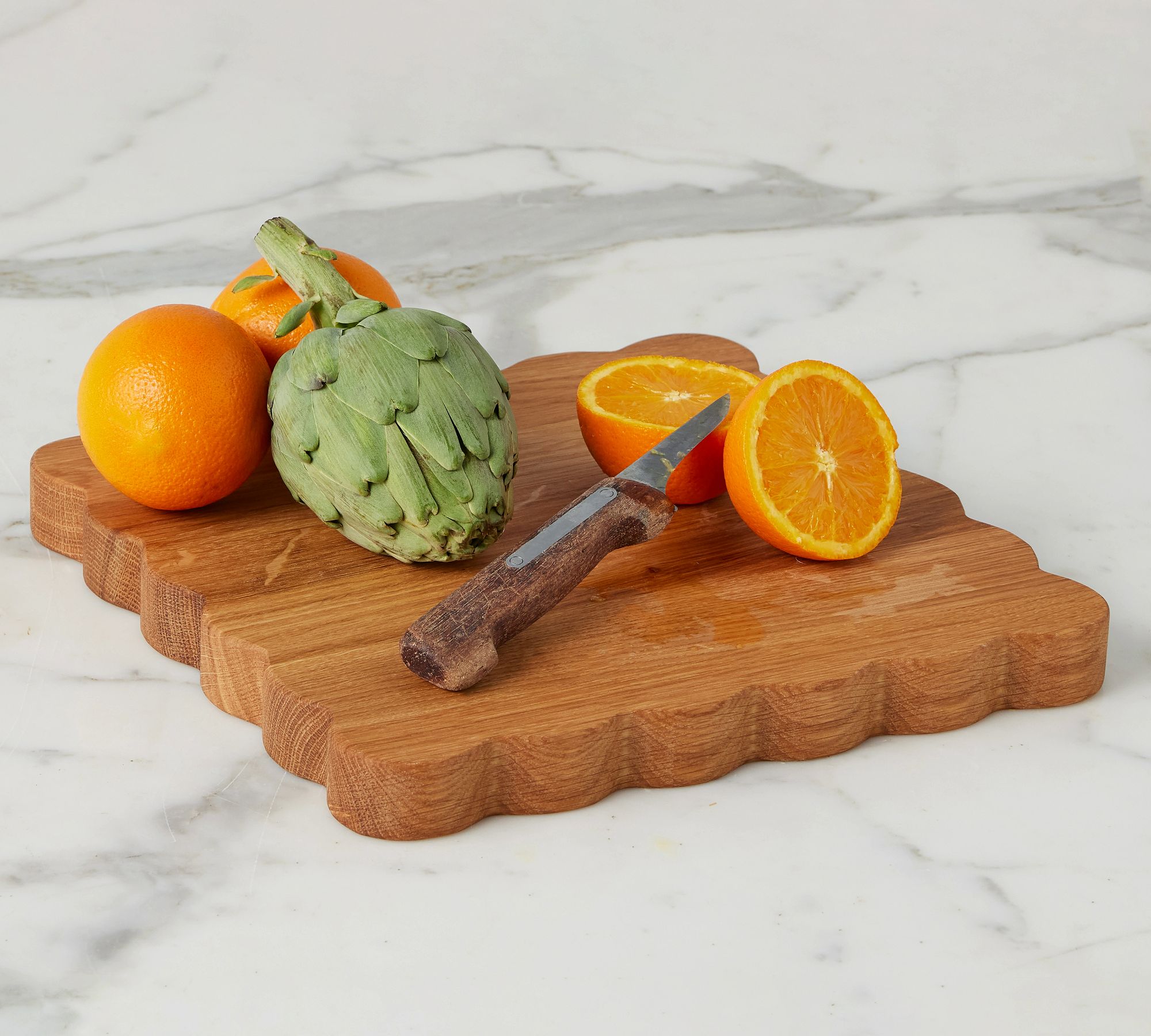 Handcrafted Square Scalloped Cutting Board Small thumbnail 2