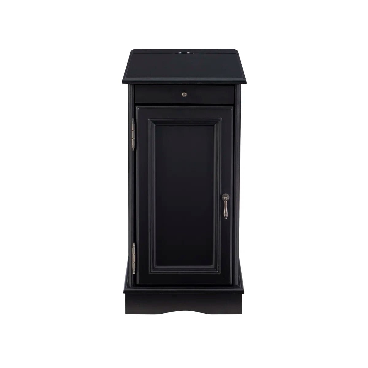 Barron Tall Storage End Table with Built In Charging Station thumbnail 3