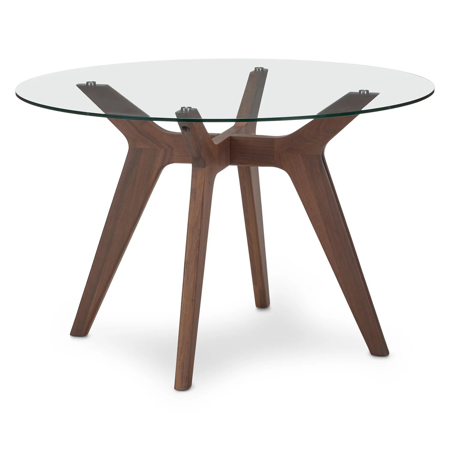 Emmer Glass Dining Table Walnut thumbnail 3