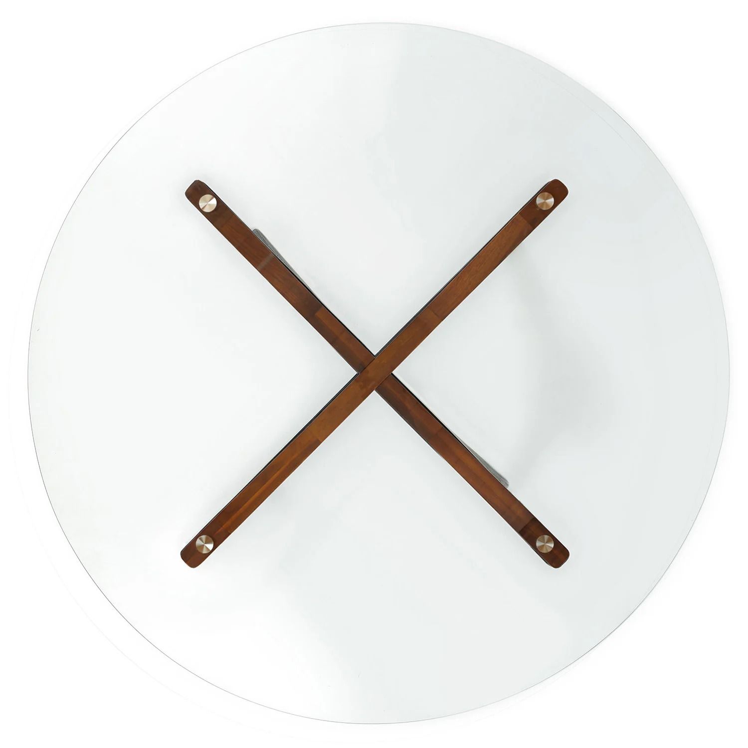 Emmer Glass Dining Table Walnut thumbnail 4