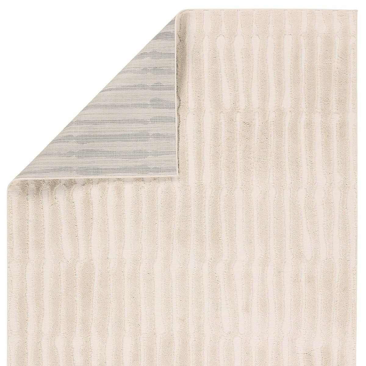 Calix Terza White Striped Area Rug-8'10"x12' thumbnail 4