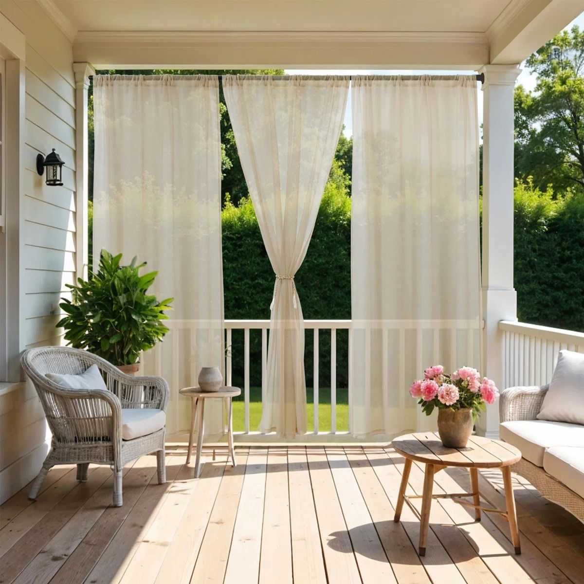 All Weather Outdoor Patio Sheer Curtains thumbnail 2