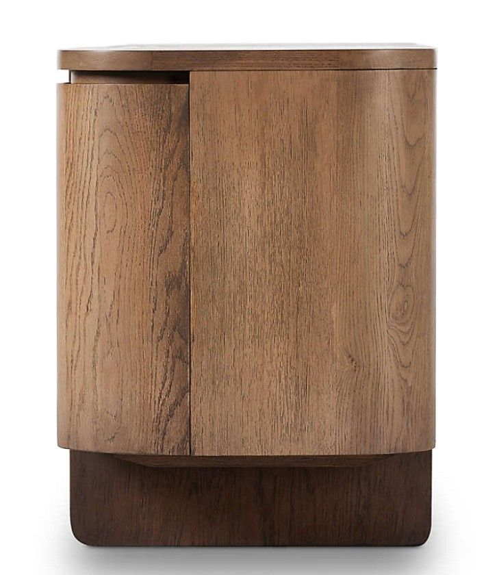 Elle Natural Oak Wood Storage Media Console thumbnail 4
