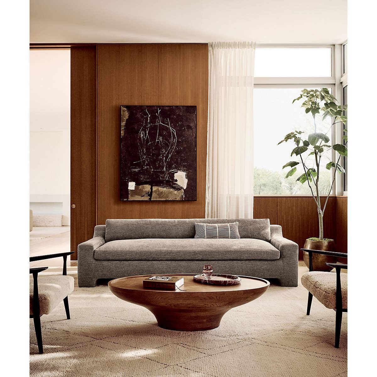 Durant Light Brown Performance Fabric Sofa thumbnail 2