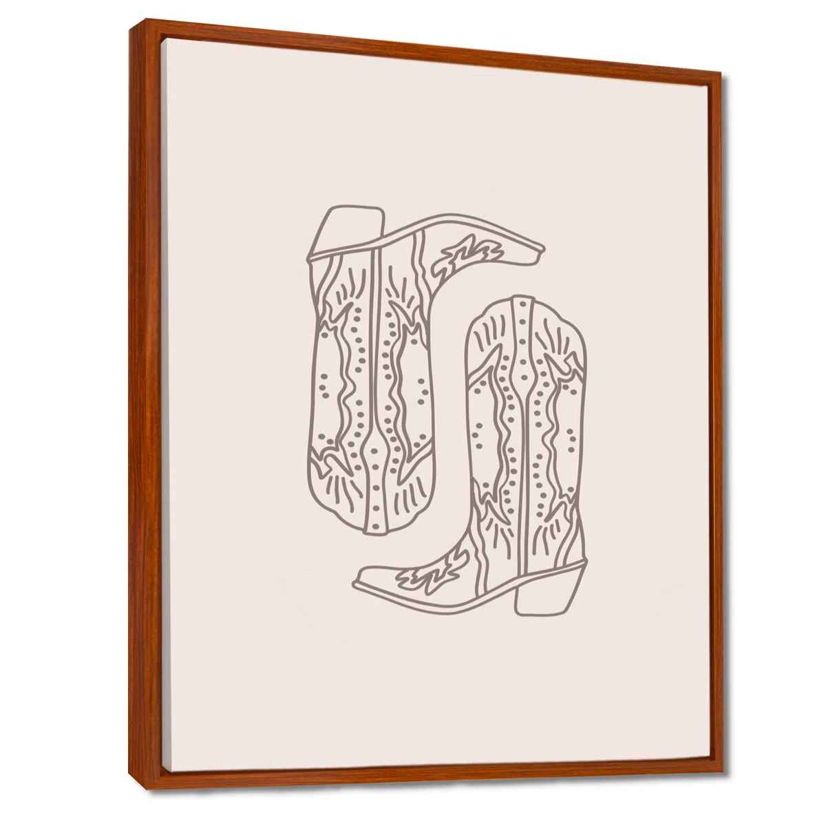 Cowboy Boots Illustration Cowgirls Wall Art Living Room thumbnail 2
