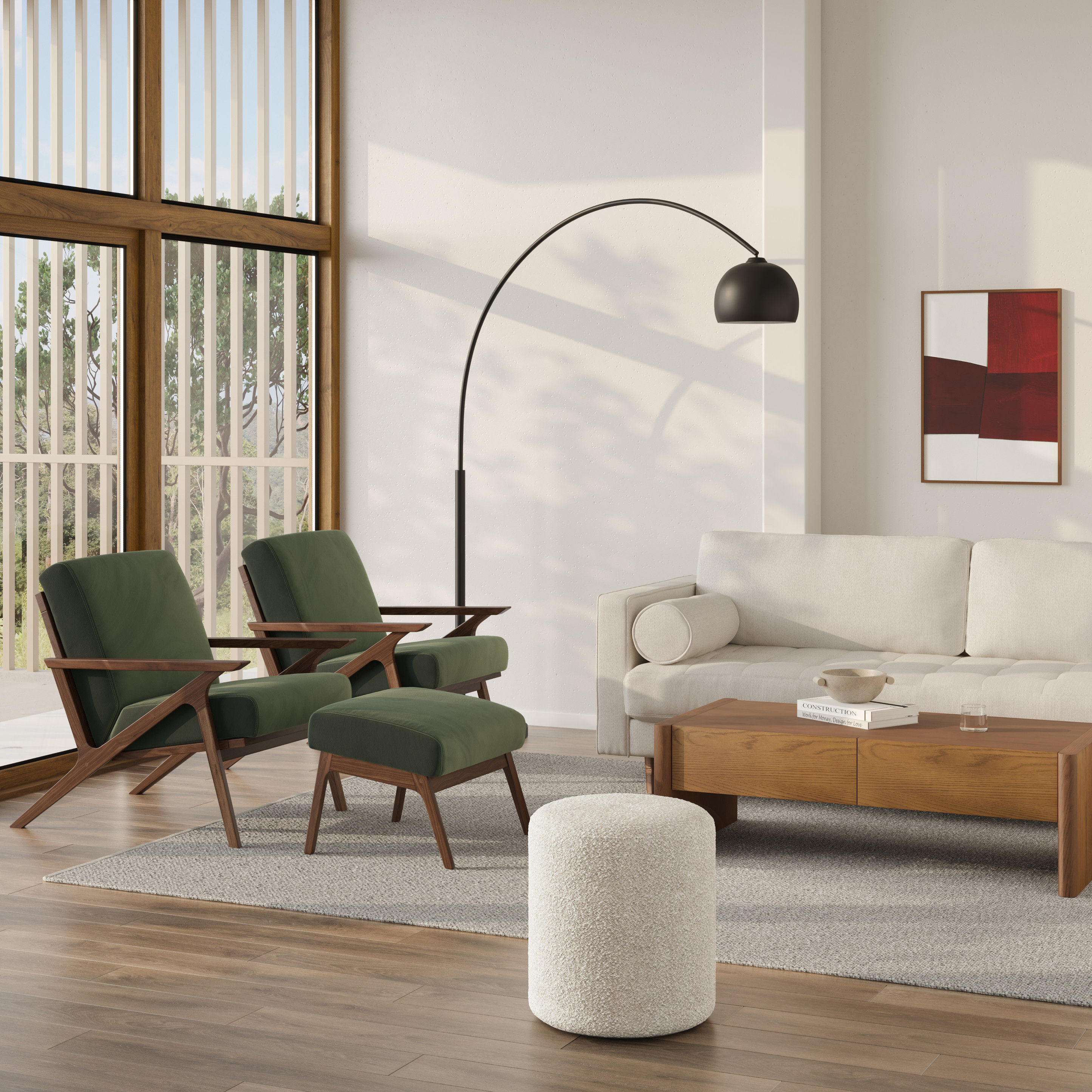 Otio Velvet Lounge Chair thumbnail 7