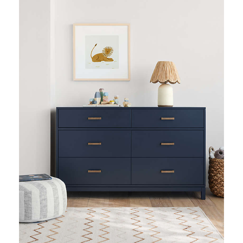 Parke 55 Navy Blue Wood 6 Drawer Kids Dresser thumbnail 2