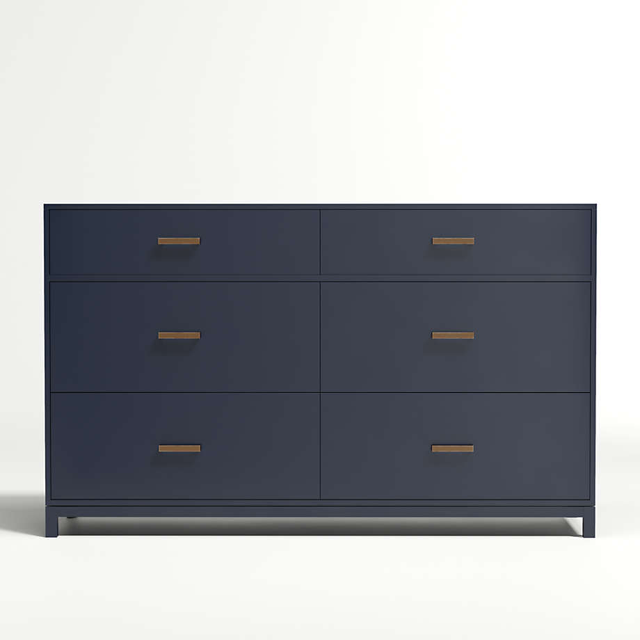 Parke 55 Navy Blue Wood 6 Drawer Kids Dresser thumbnail 3