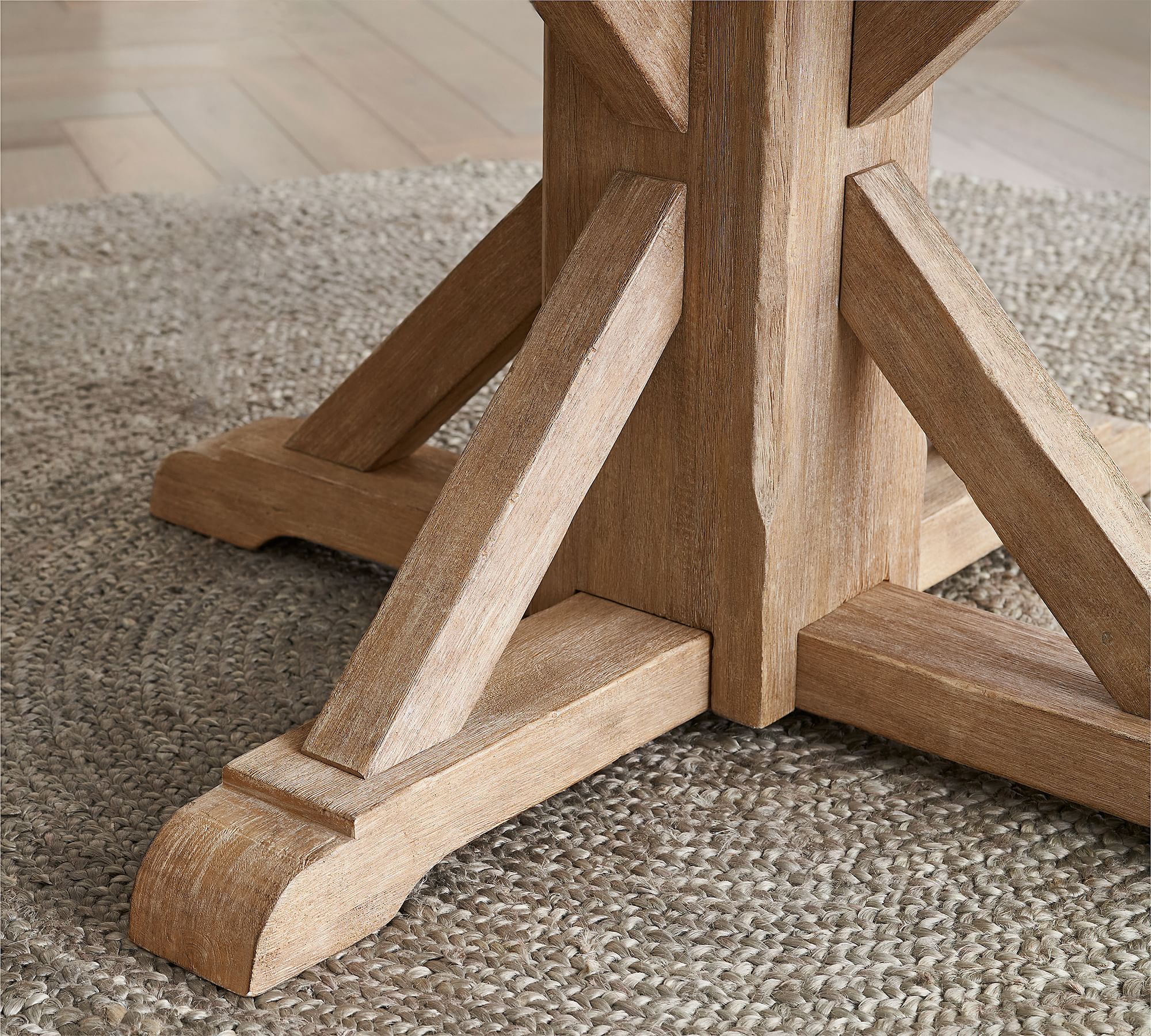 Benchwright Round Pedestal Extending Dining Table thumbnail 3