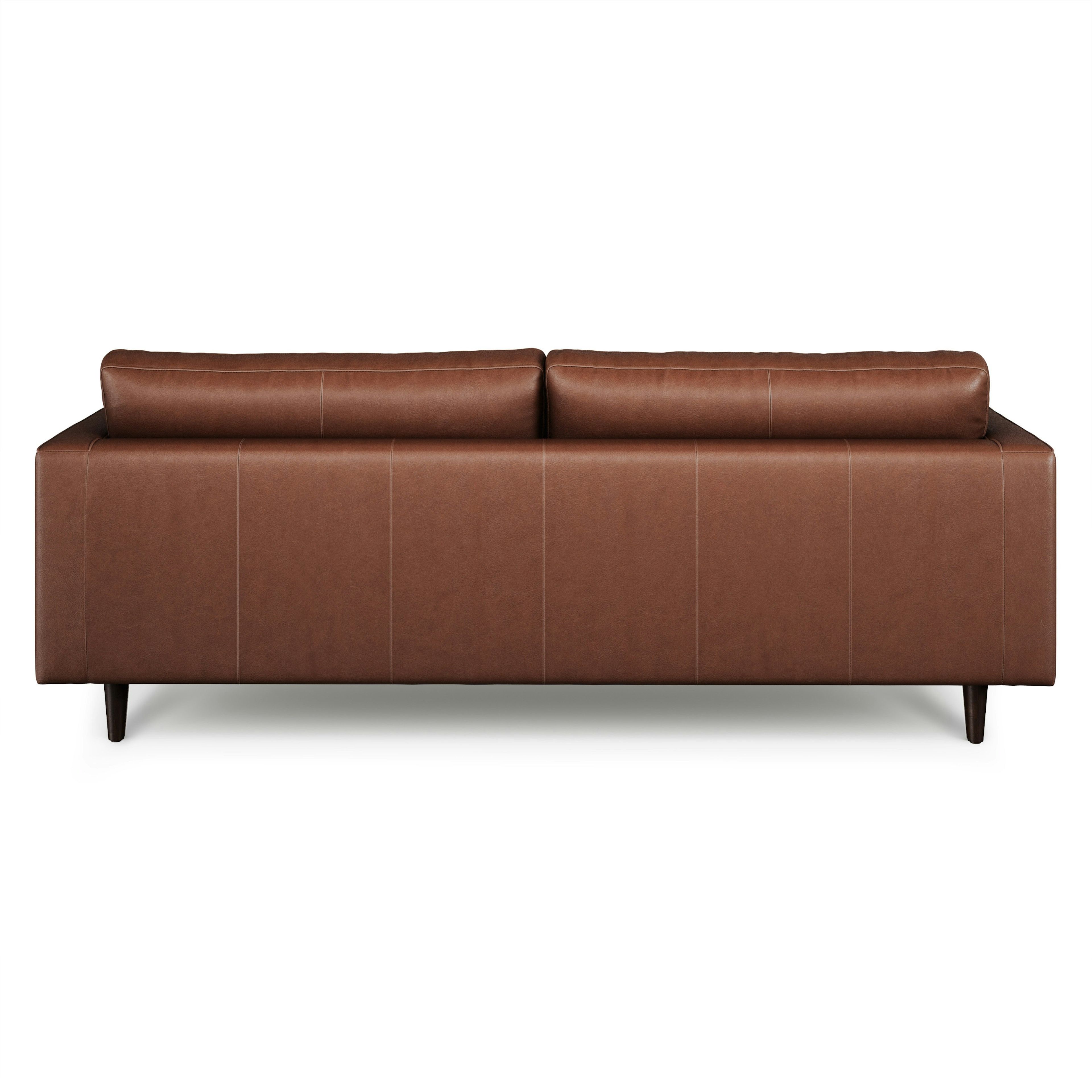 Sven Tufted Taos Brown Leather Sofa thumbnail 5