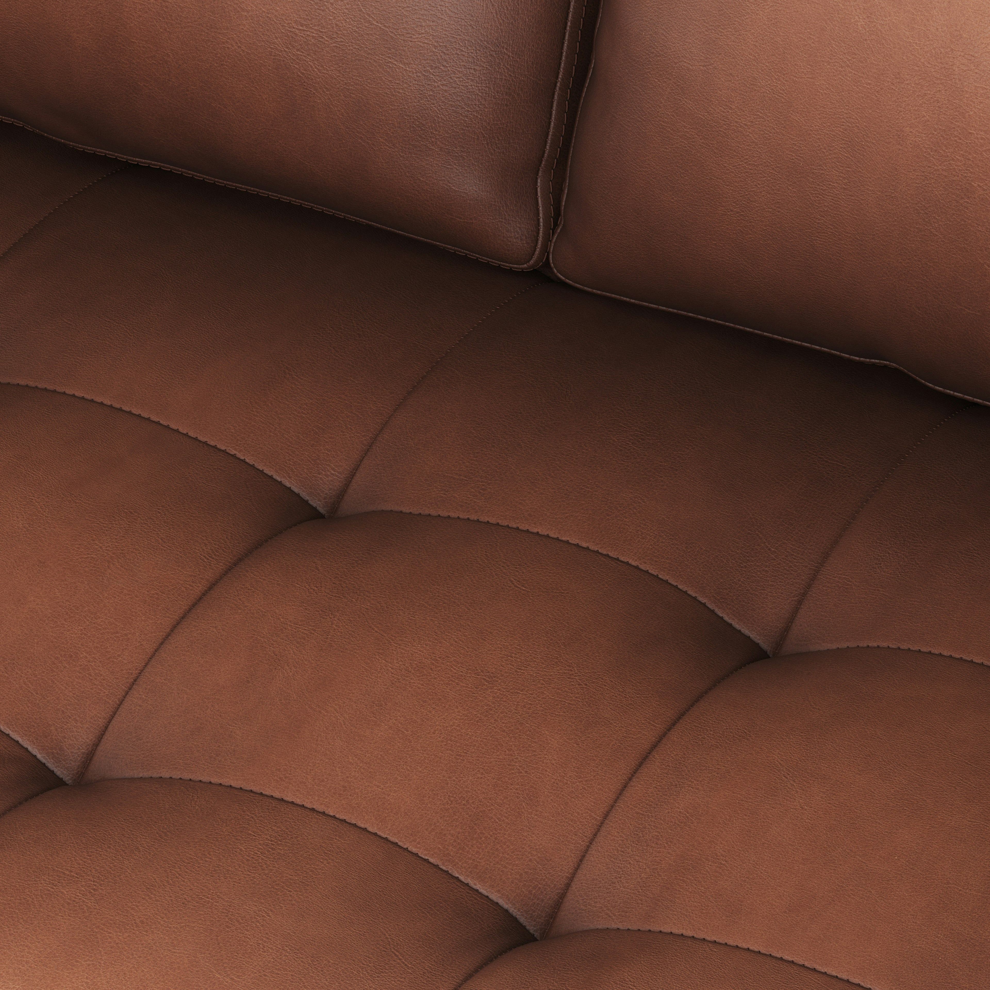 Sven Tufted Taos Brown Leather Sofa thumbnail 6