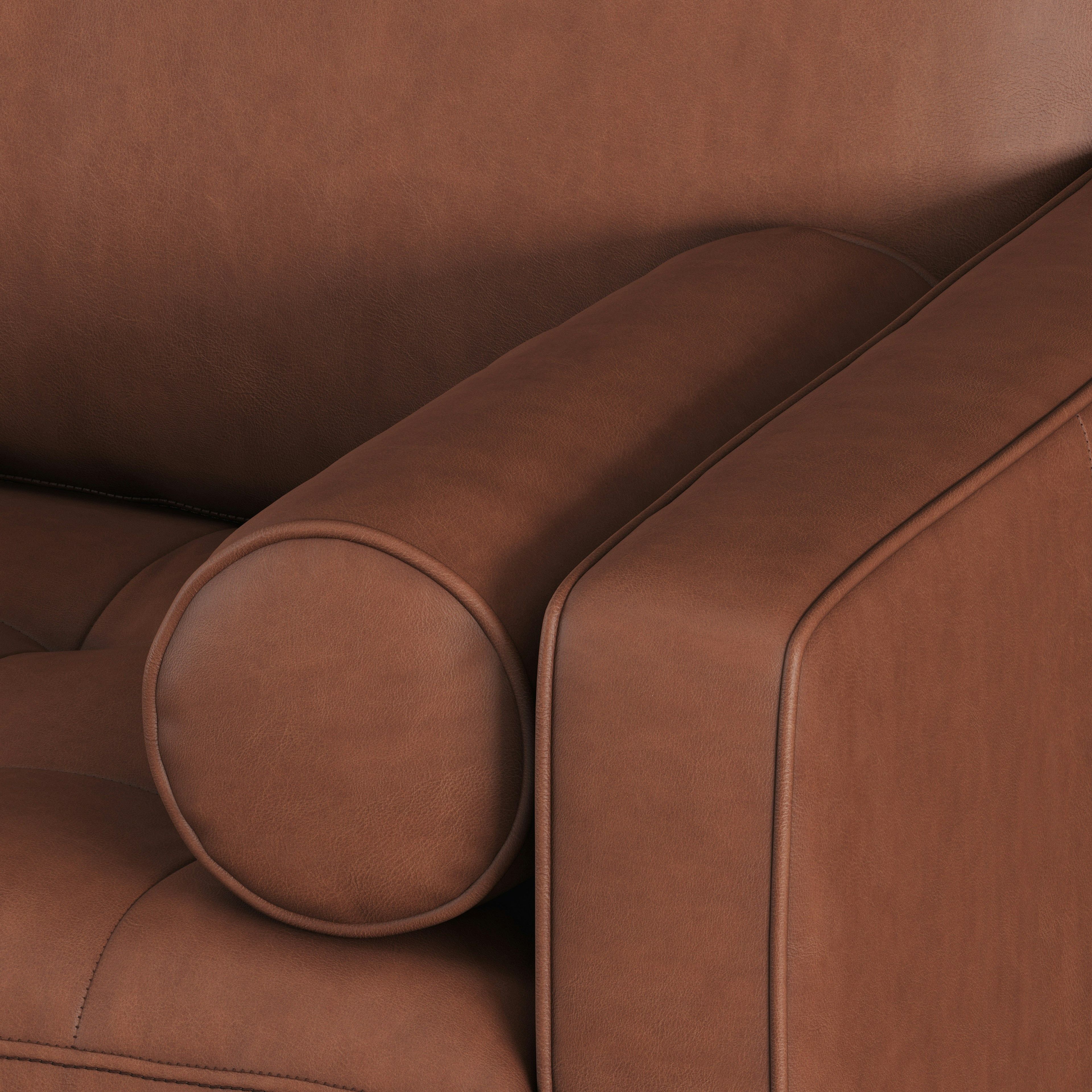 Sven Tufted Taos Brown Leather Sofa thumbnail 7