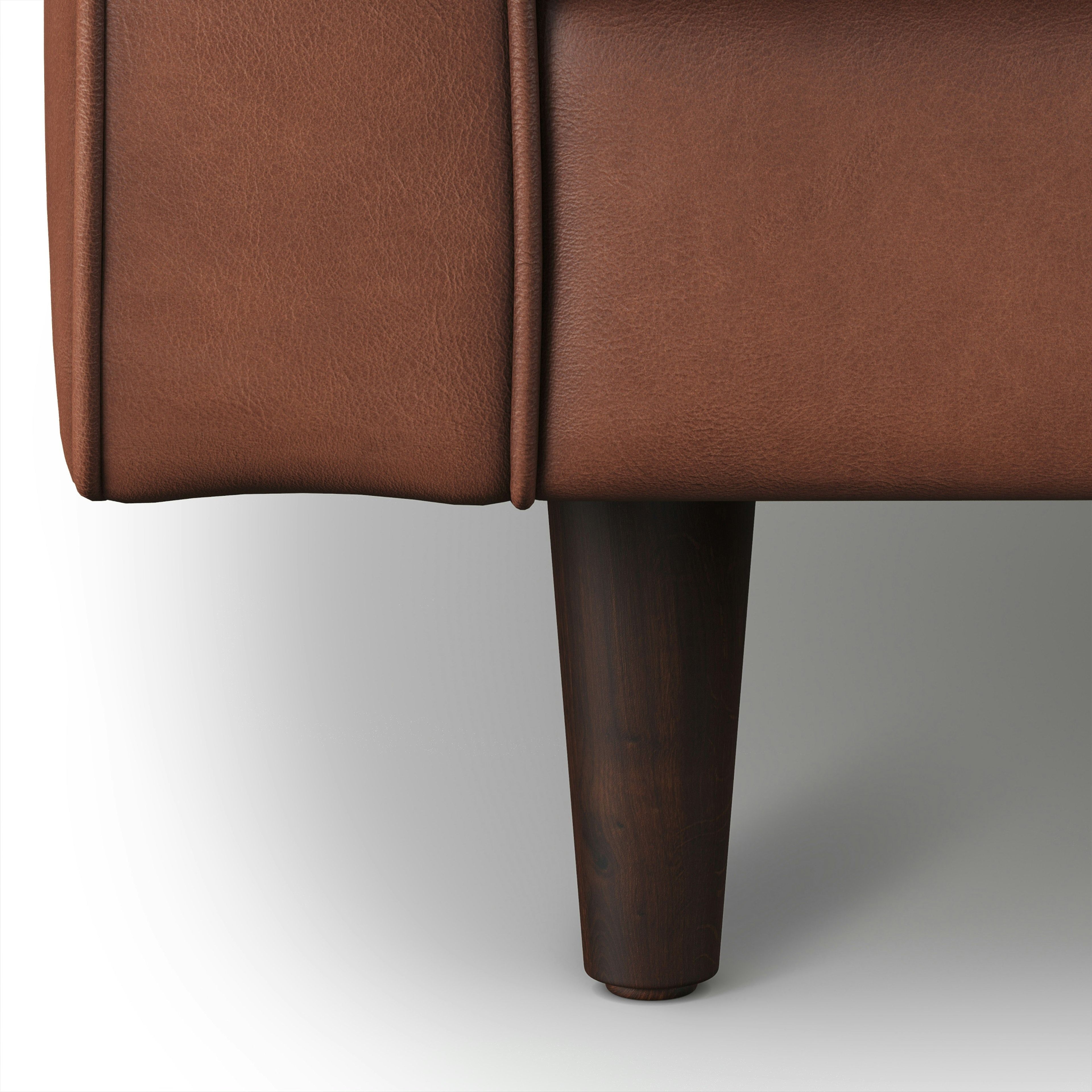 Sven Tufted Taos Brown Leather Sofa thumbnail 8