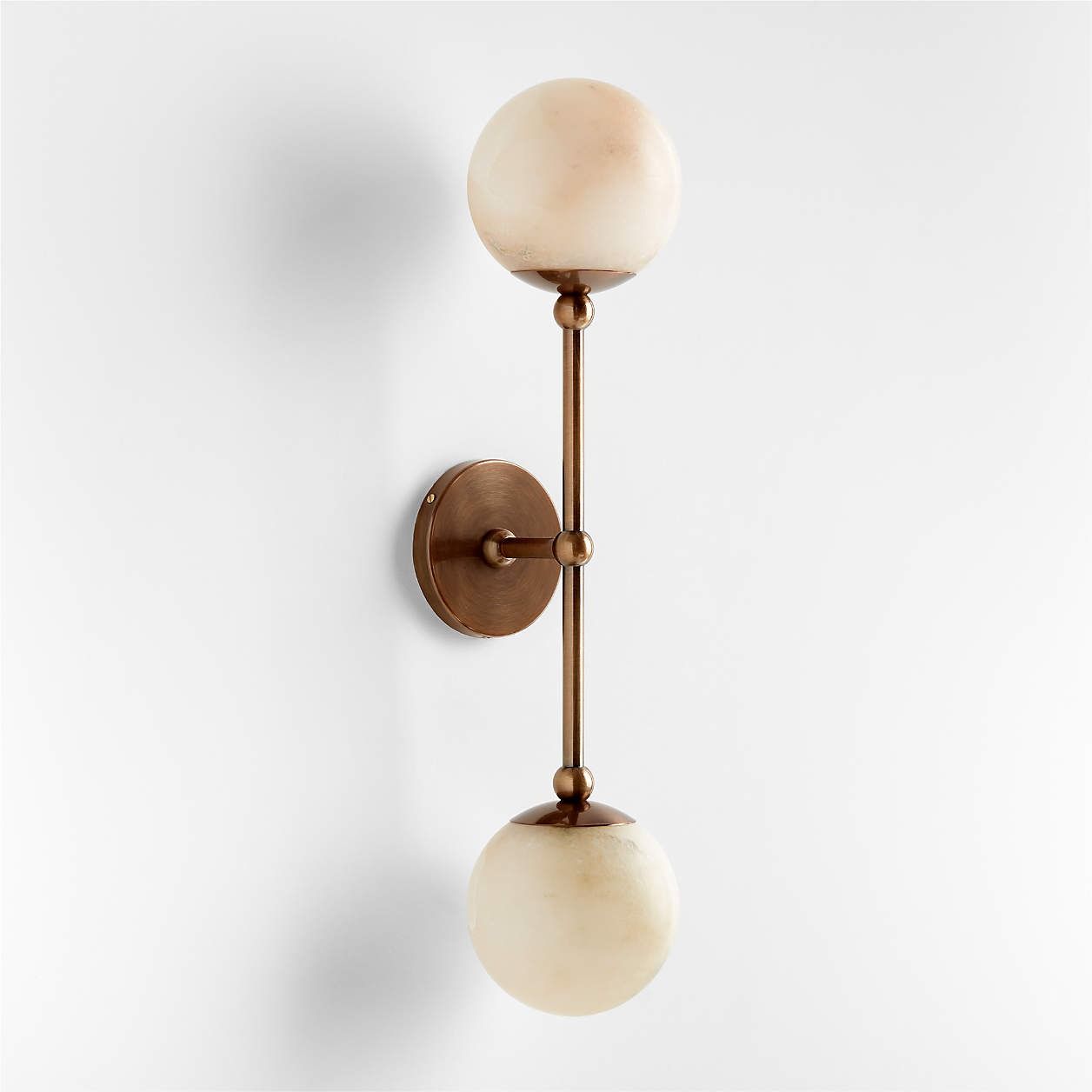 Alba 2 Light White Alabaster Wall Sconce Light thumbnail 3