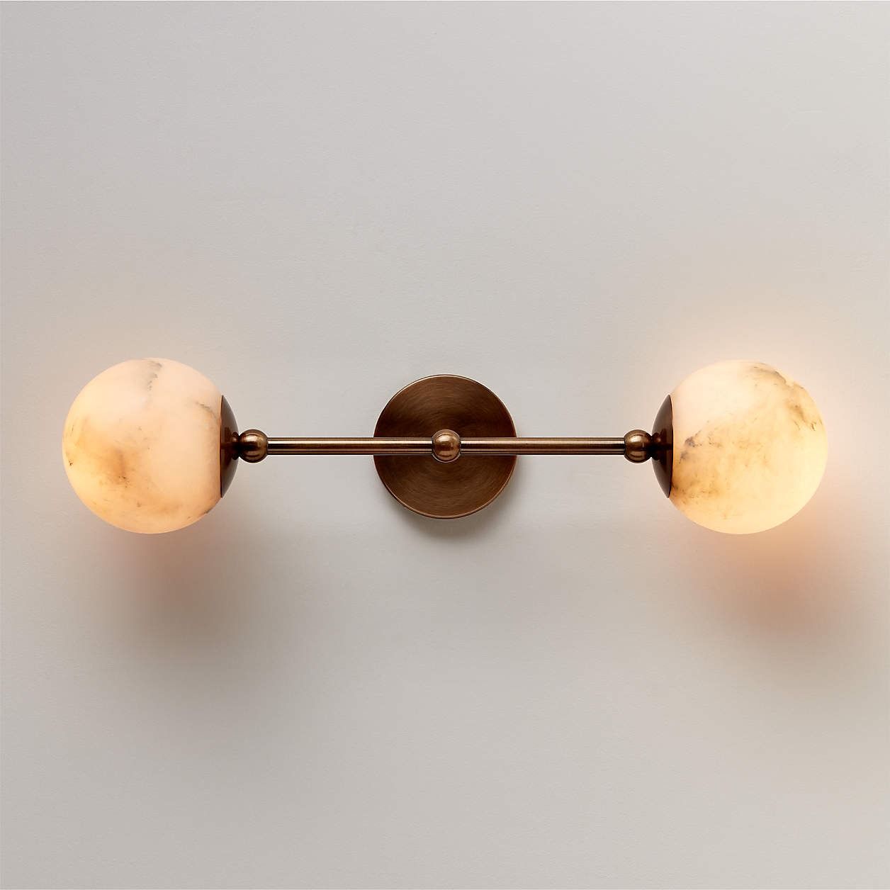 Alba 2 Light White Alabaster Wall Sconce Light thumbnail 4