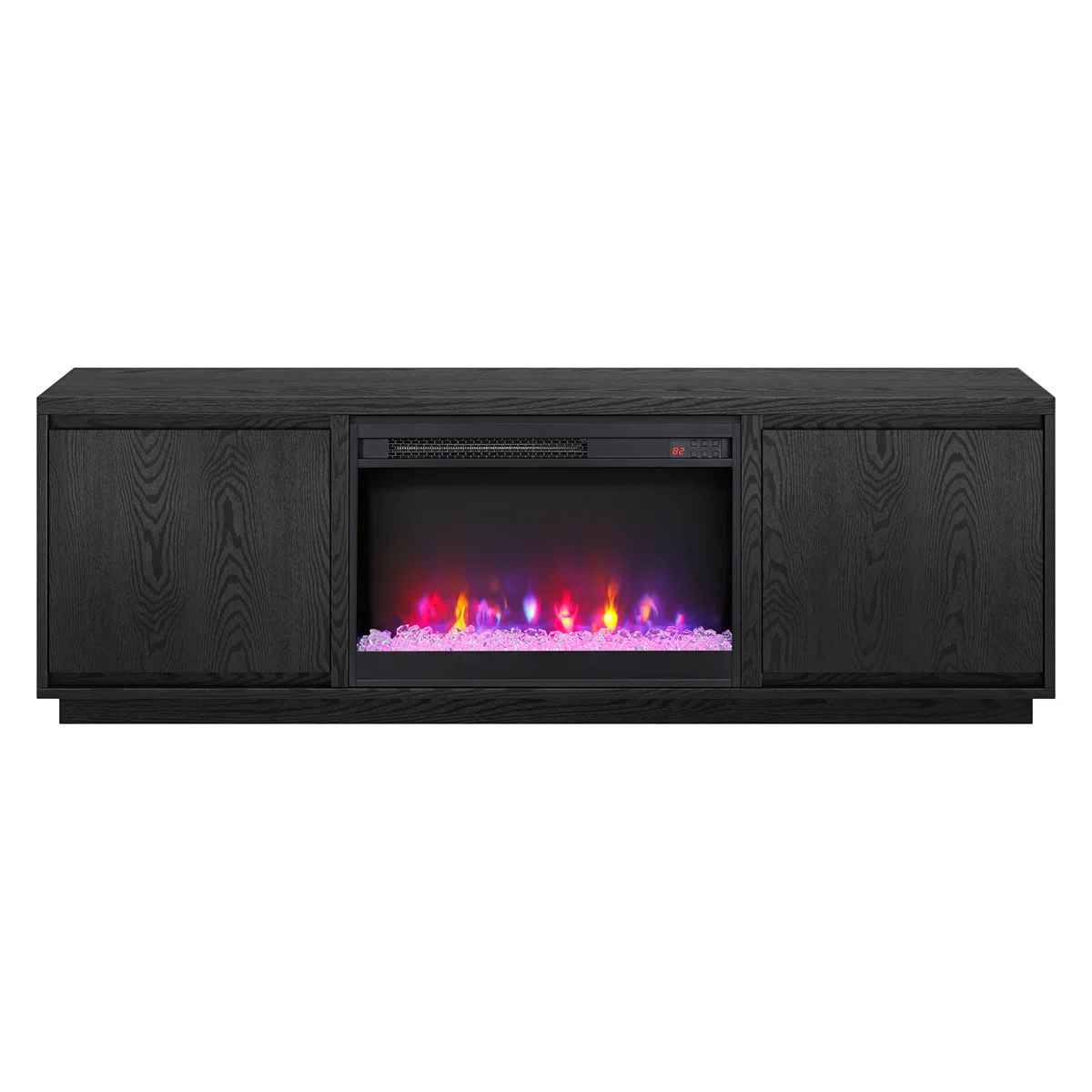 Nieshia Rectangular TV Stand Crystal Fireplace thumbnail 3