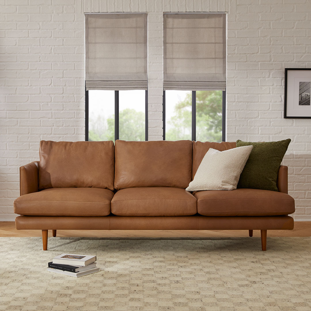 Burrard Leather Sofa Bella Caramel thumbnail 2