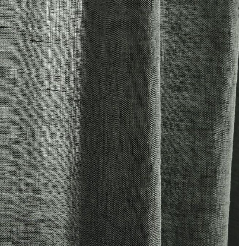 European Flax Linen Melange Curtain-96" thumbnail 2