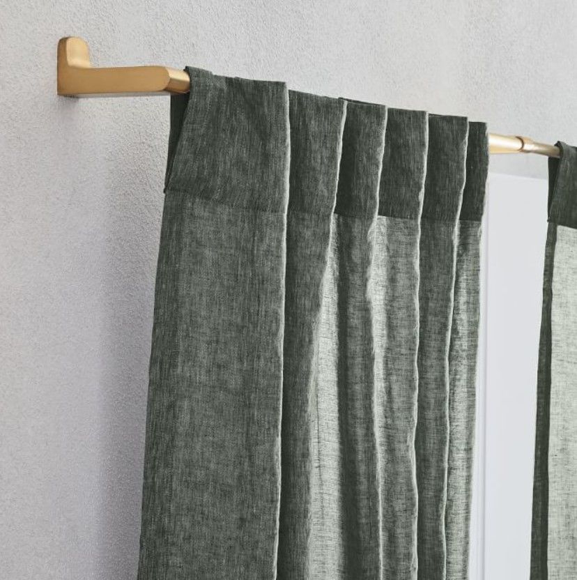 European Flax Linen Melange Curtain-96" thumbnail 3